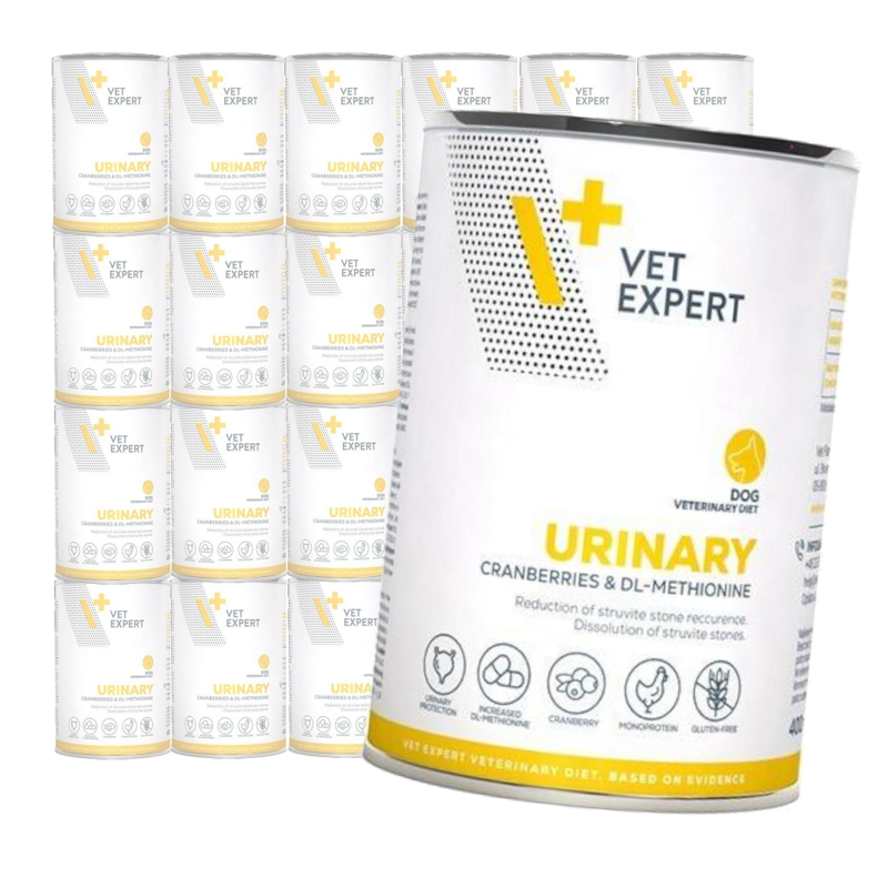 Vet Expert Urinary Mokra Karma Weterynaryjna Dla Psa Z Kurczakiem 24x400g Wspomaga Funkcje Układu Moczowego