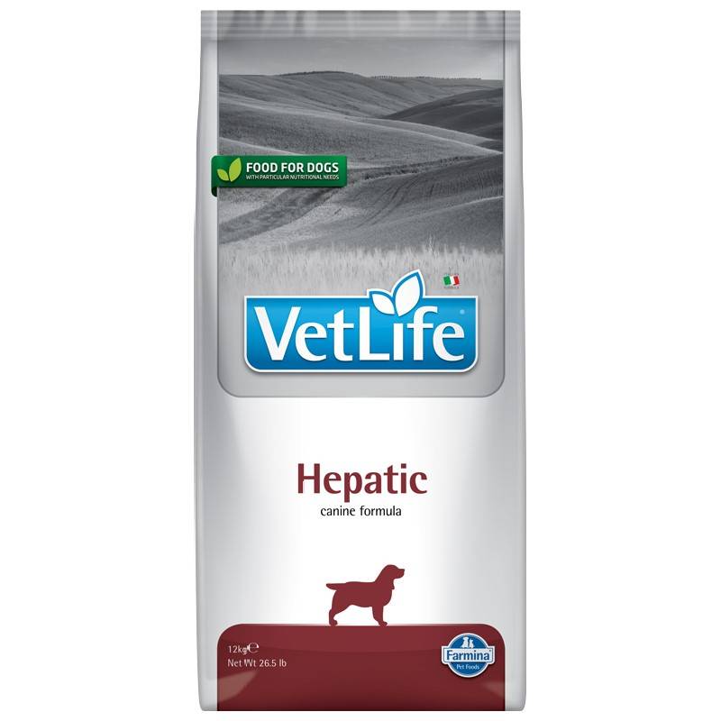 Vet Life DOG HEPATIC 12kg  Sucha karma dla psa na przewlekłą niewydolność wątroby