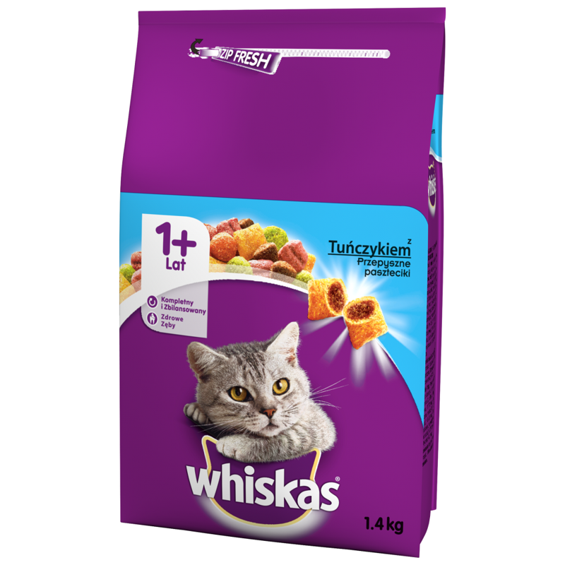Whiskas Adult 1,4kg Sucha Karma Dla Kotów Z Tuńczykiem I Warzywami