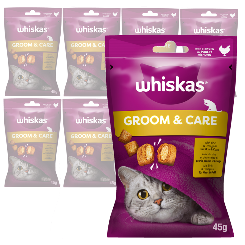 Whiskas Zdrowy Blask Przysmak Dla Kota Ciastka Z Kurczakiem 8x45g