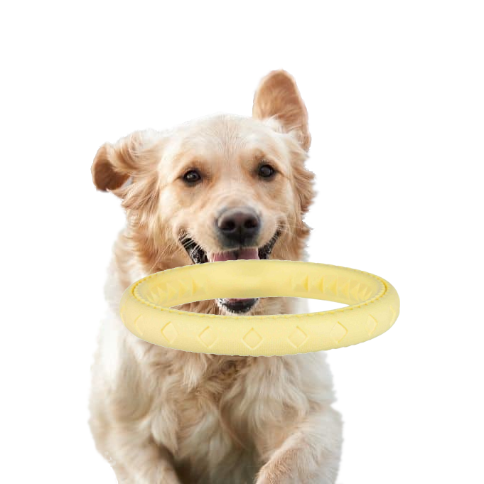 Zabawka Pływająca Obręcz Frisbee dla Psa Trixie Żółta 25cm