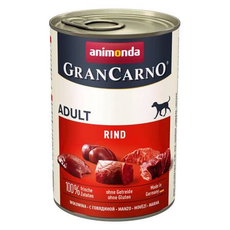 Animonda GranCarno Adult 400g Mokra Karma Dla Psa z Wołowiną