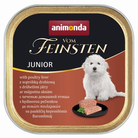 Animonda Vom Feisten Junior 150g Mokra Karma Dla Szczeniąt Z Wątróbką Drobiową