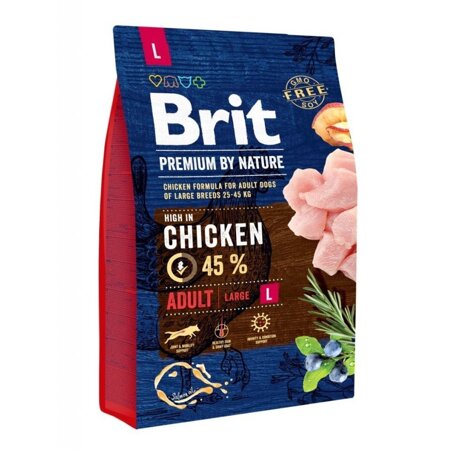 Brit by Nature Sucha Karma Z Kurczakiem Dla Dorosłych Psów Dużych Ras 3kg