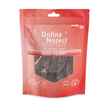 Dolina Noteci Natural Treats Beef Heart Przysmak Dla Psa Serca Wołowe 100g