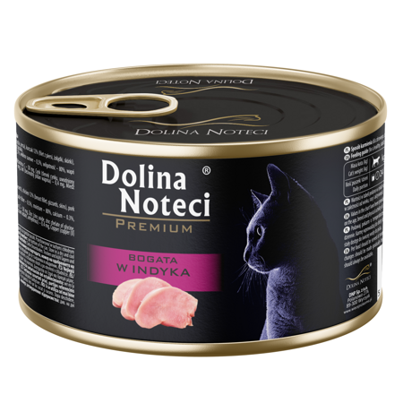 Dolina Noteci Premium 185g Mokra Karma Dla Kota Bogata w Indyka