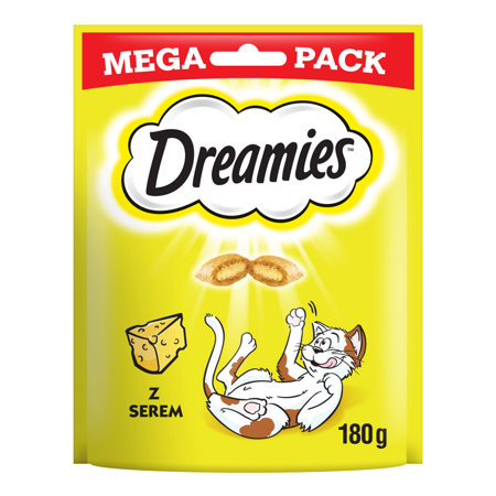 Dreamies z Pysznym Serem Mega Pack 180g Przysmaki dla kota