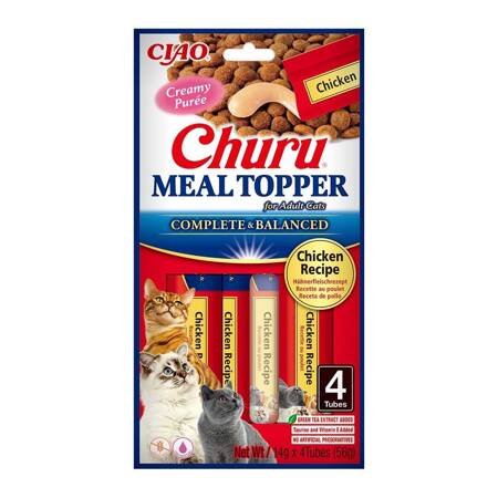 Inaba Cat Meal Topper 4x14g (56g) Kremowy Przysmak Dla Kota Pasta z Kurczakiem