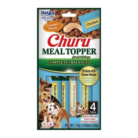 Inaba Dog Meal Topper 4x14g (56g) Przysmak Pasta Dla Psa Z Kurczakiem i Serem