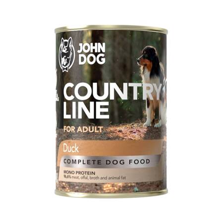 John Dog Country Line Mokra Karma Dla Dorosłych Psów Z Kaczką 400g