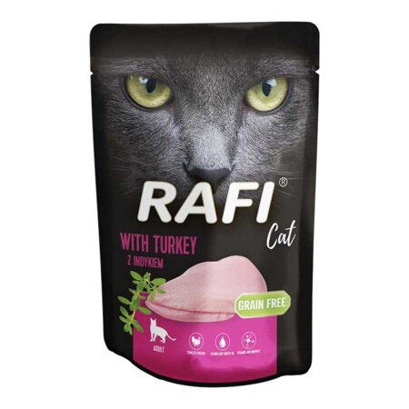 Mokra Karma dla Kota Rafi Cat Adult z Indykiem Saszetka 100 g