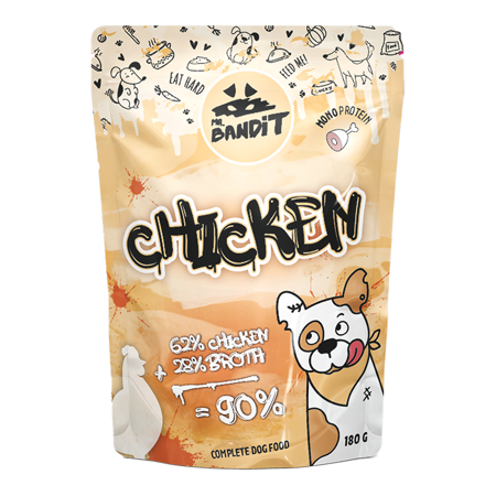 Mr. Bandit Chicken 180g Pełnoporcjowa Mokra Karma Dla Psa z Kurczakiem