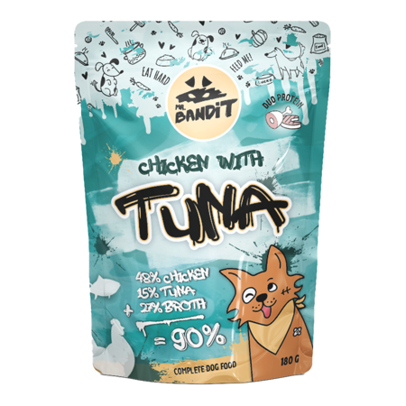 Mr. Bandit Chicken with Tuna 180g Mokra Karma Dla Psa Kurczak Z Tuńczykiem