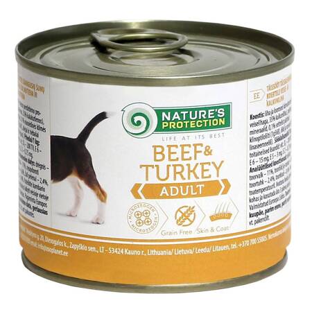 Nature's Protection Dog Beef&Turkey 200g Mokra Karma Dla Psa z Wołowiną i Indykiem