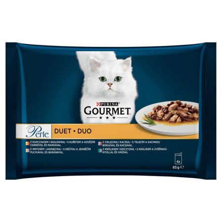 Purina Gourmet Perle Duet Mięsny 4x85g Mokra Karma Dla Kota