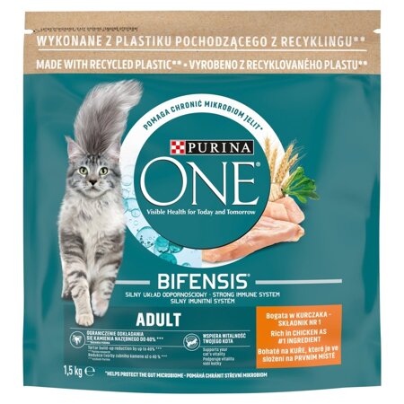 Purina One Bifensis Adult 1,5kg Sucha Karma Dla Kota z Kurczakiem