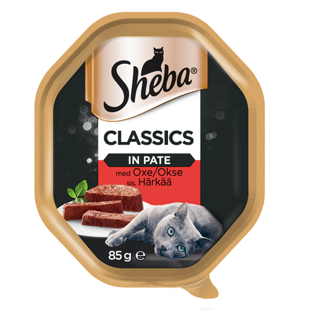 SHEBA Classics 85g z Wołowiną - mokra karma dla kotów w pasztecie