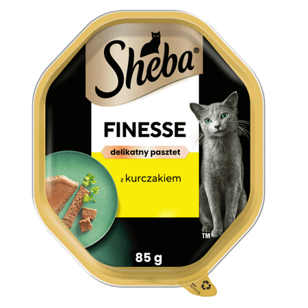 Sheba Finesse Tacka 85g Mokra Karma Pełnoporcjowa Dla Kota Z Kurczakiem W Pasztecie