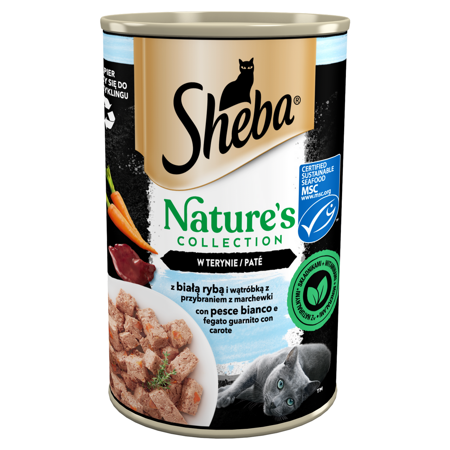 Sheba Nature's Collection 400g Mokra Karma Dla Kotów Z Białą Rybą I Wątróbką W Pasztecie