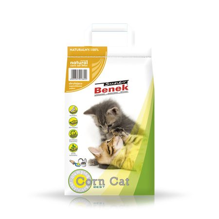 Super Benek Corn Cat Natural 14l - Żwirek kukurydziany 100% biodegradowalny